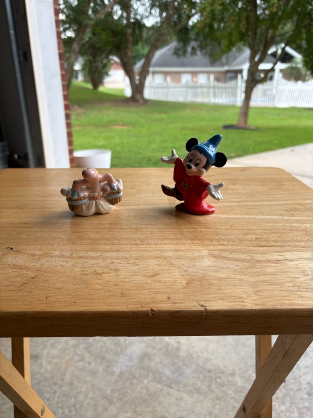 Disney Sorcerer Mickey and Mop Buckets Salt and Pepper